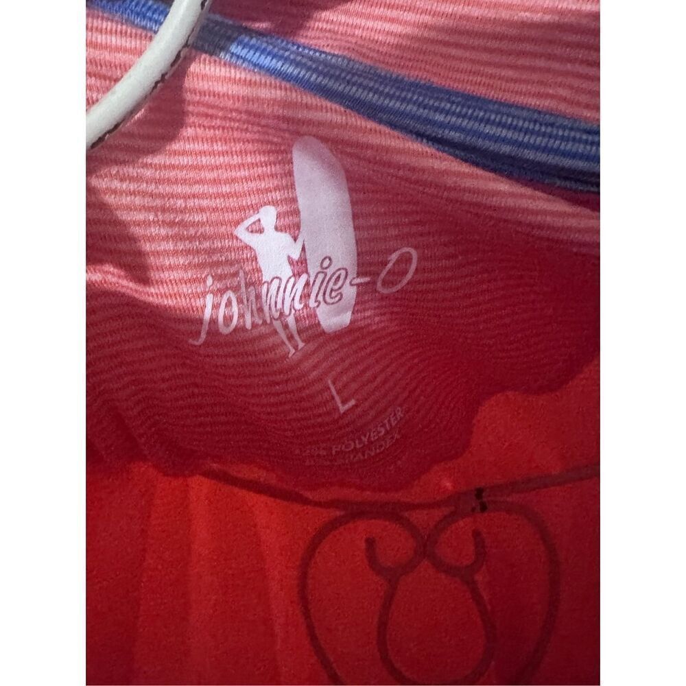 Nice Johnnie-O Sheldon Half zip performance pullover strawberry pink‎ striped by - Picture 10 of 11